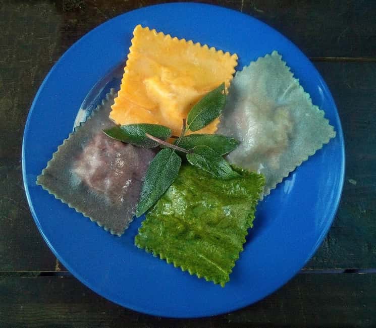 Arezzo: Colorful Tagliatelle and Ravioli Home Cooking Class - The Meal After: Bruschetta, Chianti Wine, and Crostata