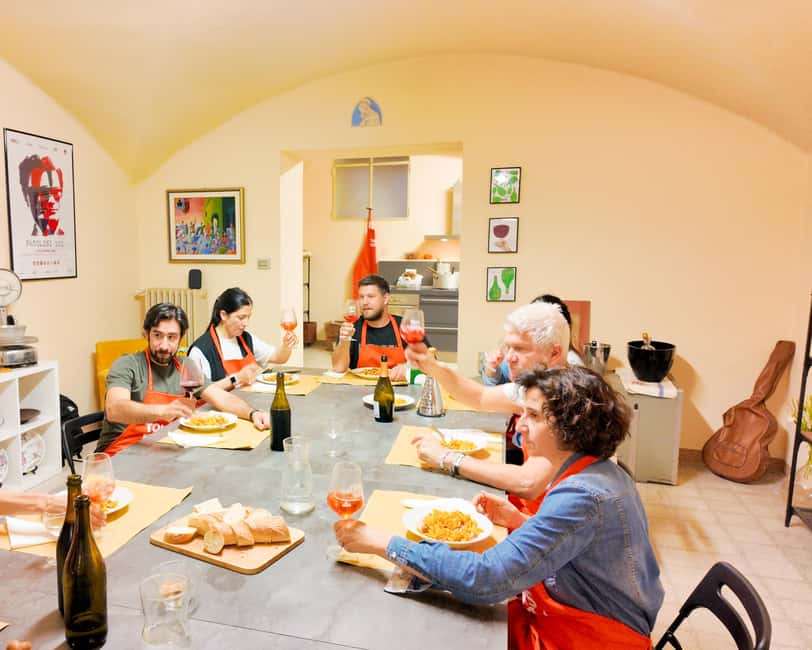 Bologna: Pasta Tagliatelle Ragu Cooking Class with Spritz - Making tagliatelle by hand: dough, rolling pin, and slicing skills