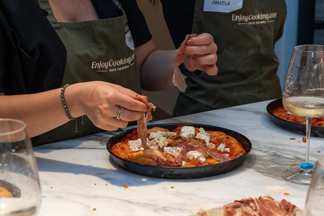 Cook & Dine in Rome: Pizza, Ravioli & Gelato with Unlimited Wine - Roman Pizza: Stretch, Top, and Watch It Bake