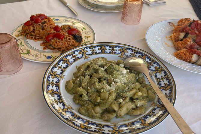 Fresh local pasta lesson in the garden - Pizza, Dessert, and the Big Sicilian Table Effect