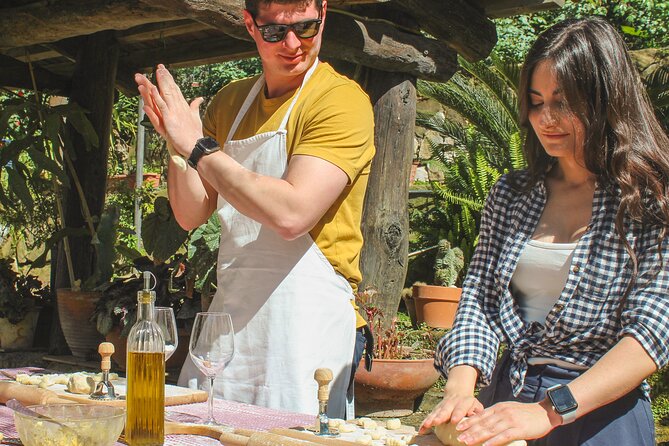 Fresh pasta and Limoncello course in a lemon grove - Lunch on the terrace with Bay of Naples views