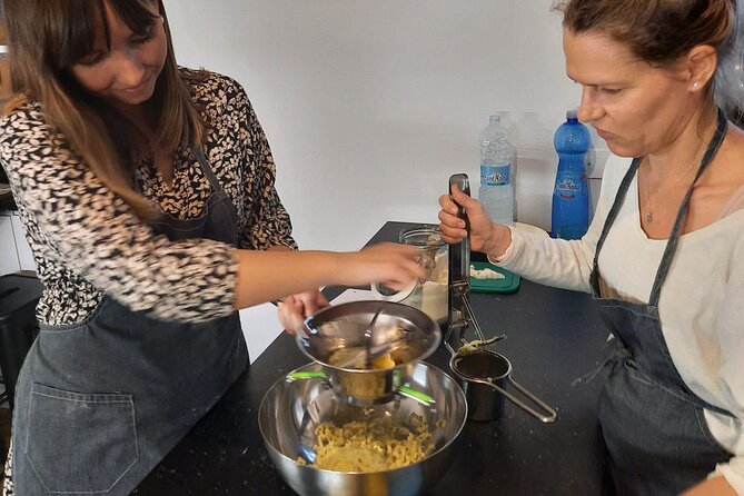 My Granny's secrets Making Gnocchi - Cooking, then eating: aperitivo and wine at the same table