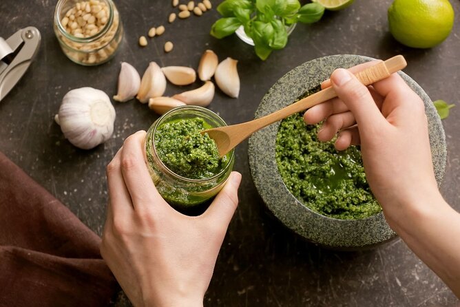 Pasta Cooking Class with Pesto Sauce Making in Rome City Center - Limoncello and drinks: the social part of the meal