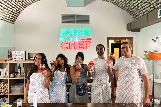 Rome Tipsy Cooking Class: Make Pasta and Mix 3 Spritz Cocktails - Hugo Spritz While You Cook: Drinks Built Into the Timeline