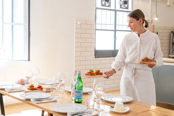 The Pasta Factory Class - The Part After Cooking: Appetizer, Your Pasta, Dessert, and Wine