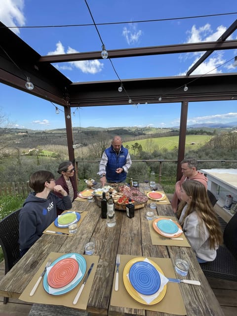 Truffle hunting in Chianti with pasta cooking class & lunch - Lunch on the Terrace Over the Olive Grove