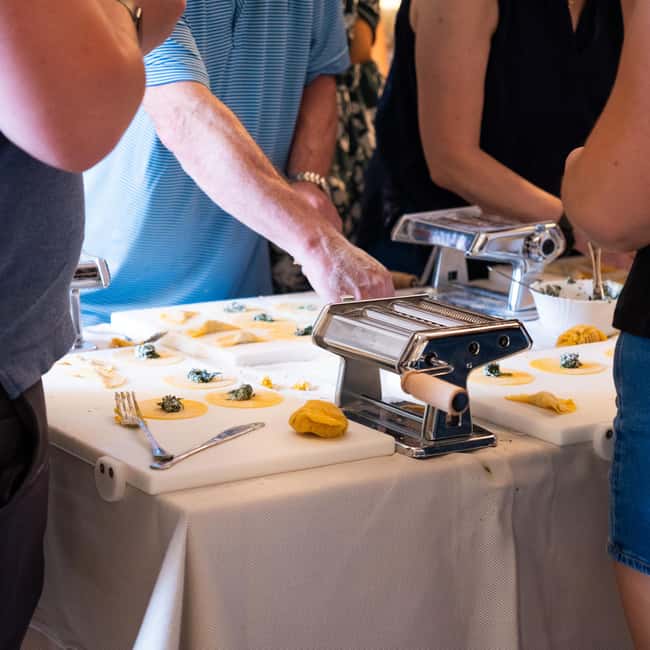 Verona Arena: The ORIGINAL Fresh Pasta and Tiramisu Cooking Class with wine - Welcome Prosecco, then into the working kitchen